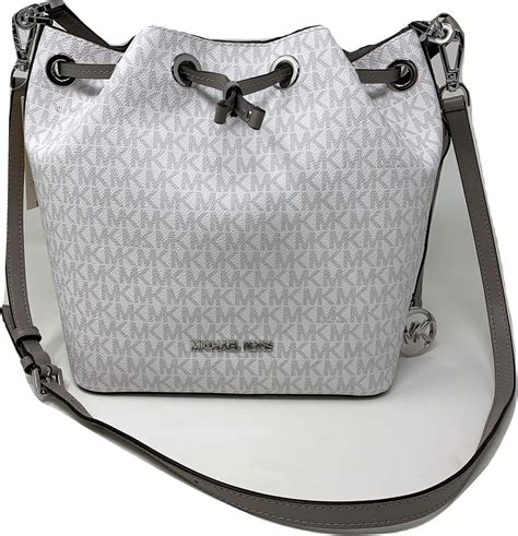 michael kors eden medium bucket bag white|Michael Kors small bucket bag.